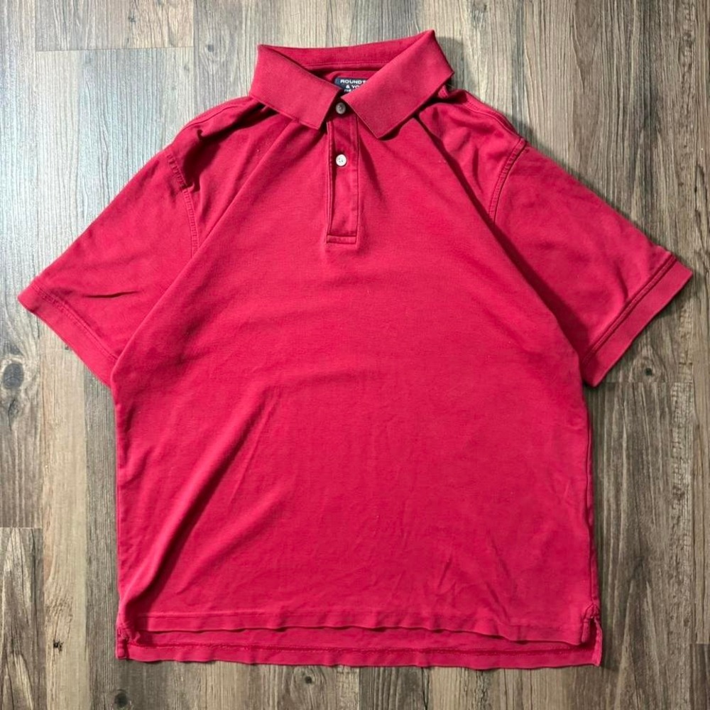 Roundtree & Yorke Mens Medium Red Fine Pima Cotton Short Sleeve Polo Shirt
